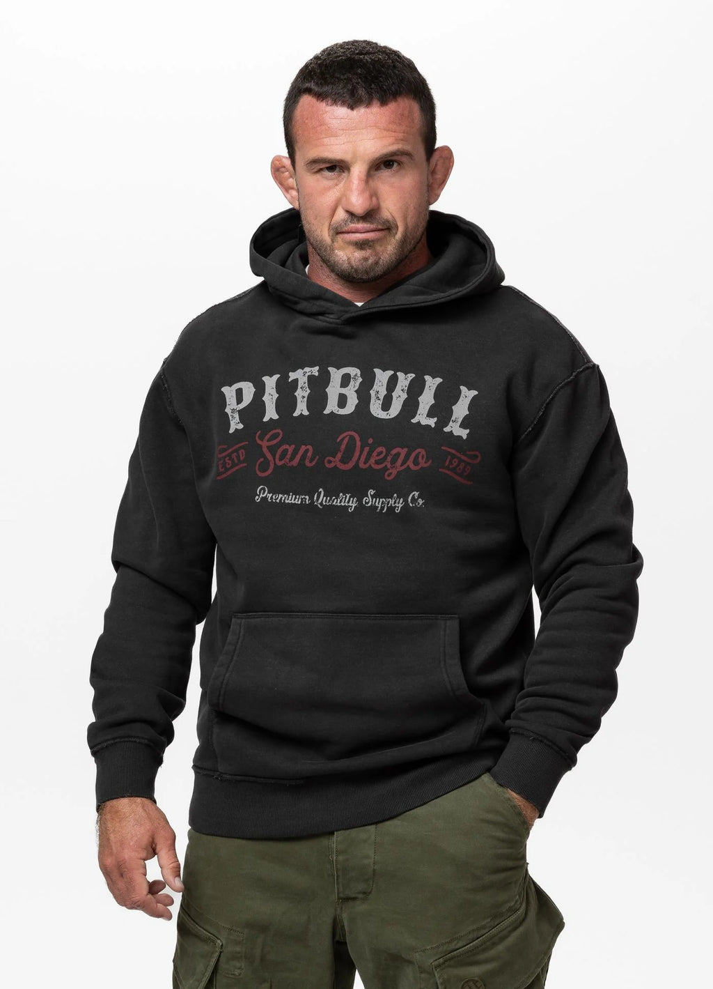 Bluza z kapturem Washed STRENGTH & RESPECT